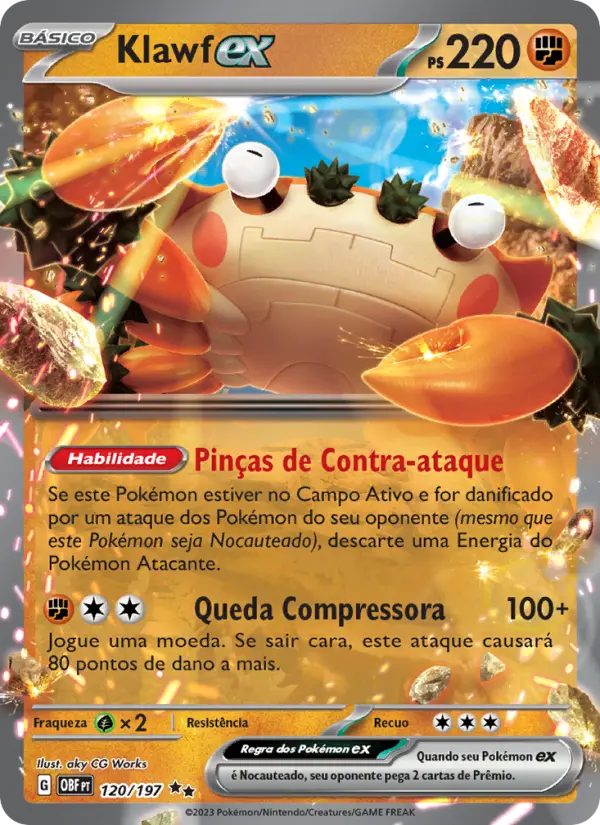 Carta Klawf ex, número 120/197 da coleção Obsidiana em Chamas