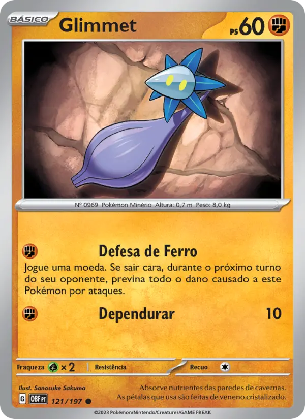 Carta Glimmet, número 121/197 da coleção Obsidiana em Chamas
