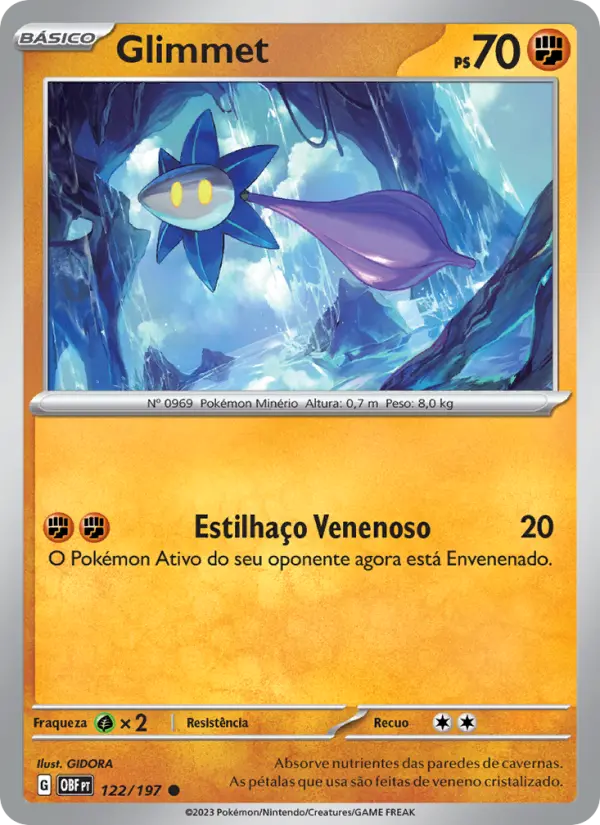 Carta Glimmet, número 122/197 da coleção Obsidiana em Chamas