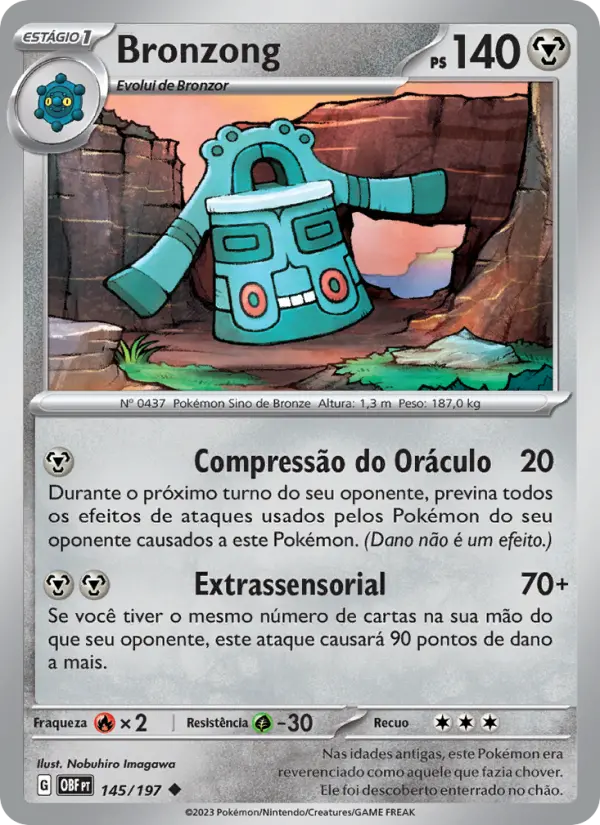 Carta Bronzong, número 145/197 da coleção Obsidiana em Chamas