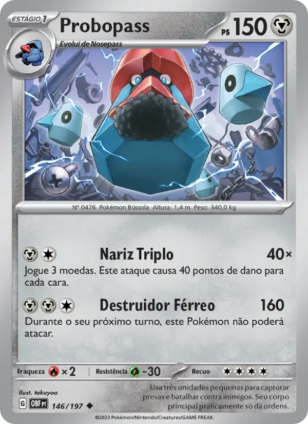 Carta Probopass, número 146/197 da coleção Obsidiana em Chamas