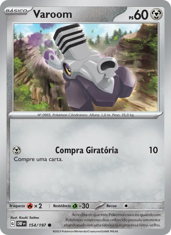 Carta Varoom, número 154/197 da coleção Obsidiana em Chamas
