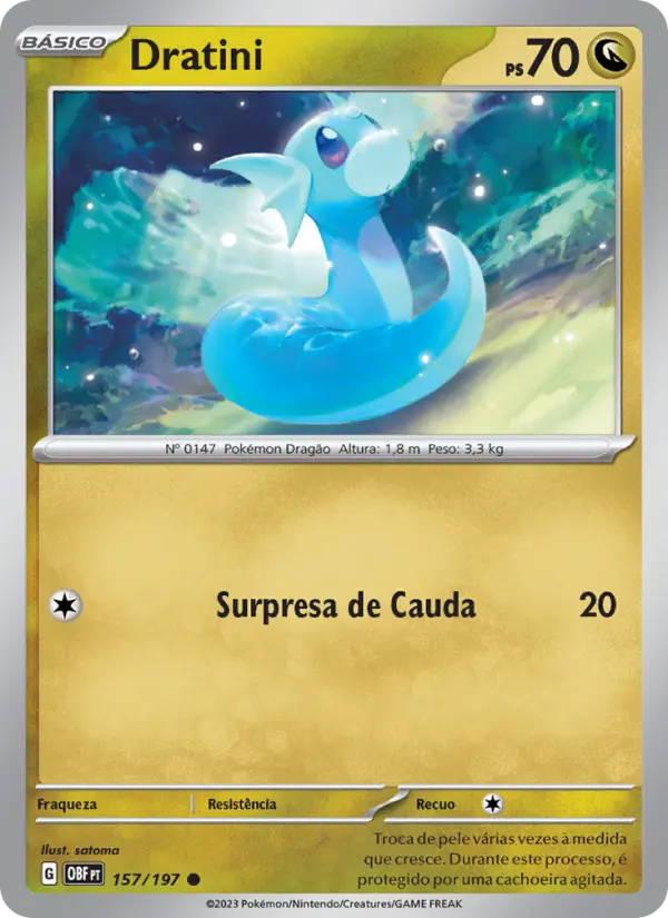 Carta Dratini, número 157/197 da coleção Obsidiana em Chamas