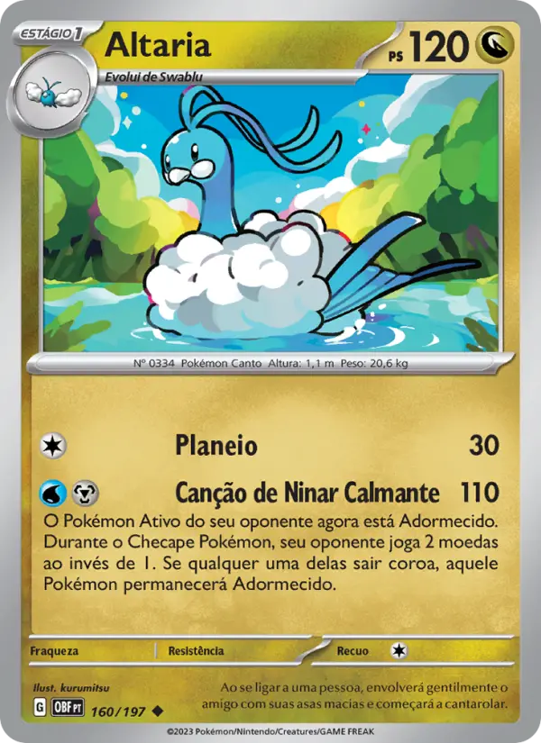 Carta Altaria, número 160/197 da coleção Obsidiana em Chamas