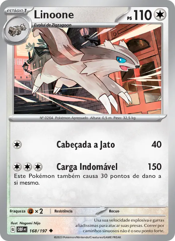 Carta Linoone, número 168/197 da coleção Obsidiana em Chamas