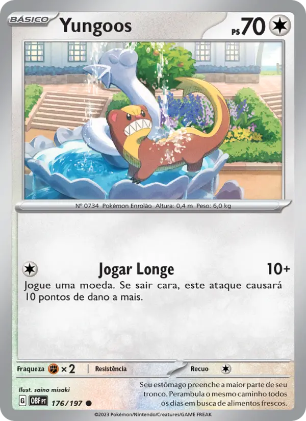 Carta Yungoos, número 176/197 da coleção Obsidiana em Chamas