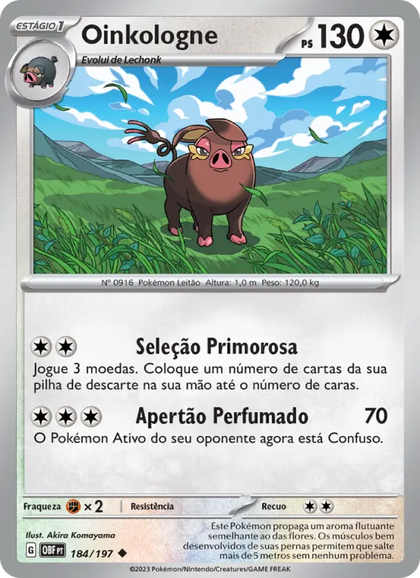 Carta Oinkologne, número 184/197 da coleção Obsidiana em Chamas