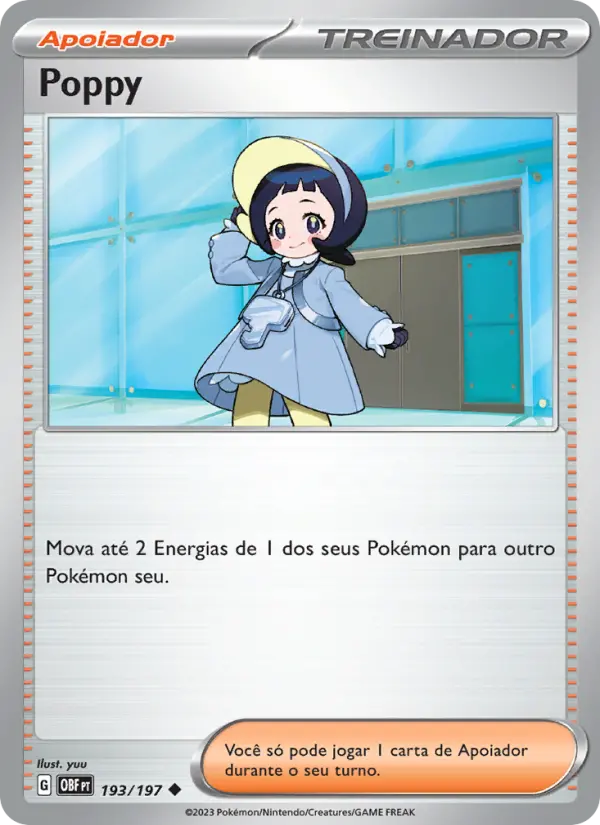 Carta Poppy, número 193/197 da coleção Obsidiana em Chamas