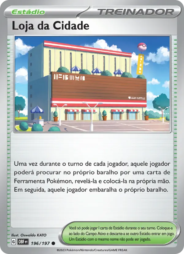 Carta Loja da Cidade, número 196/197 da coleção Obsidiana em Chamas
