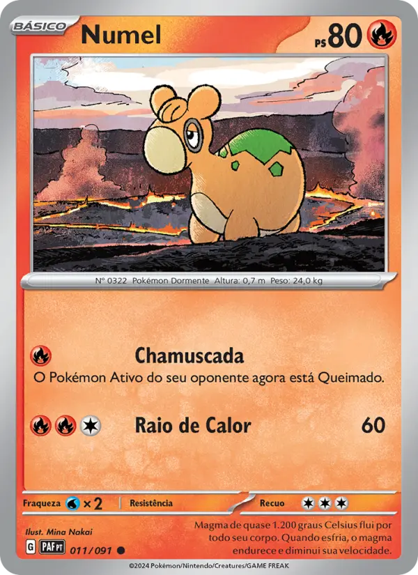 Carta Numel, número 011/91 da coleção Destinos de Paldea