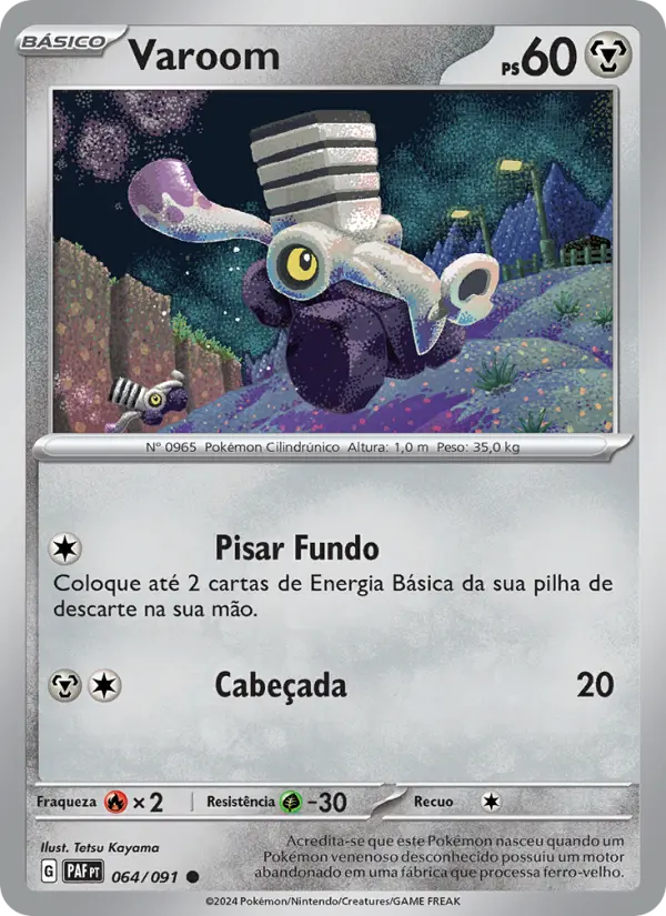Carta Varoom, número 064/91 da coleção Destinos de Paldea