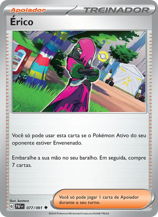 Carta Érico, número 077/91 da coleção Destinos de Paldea
