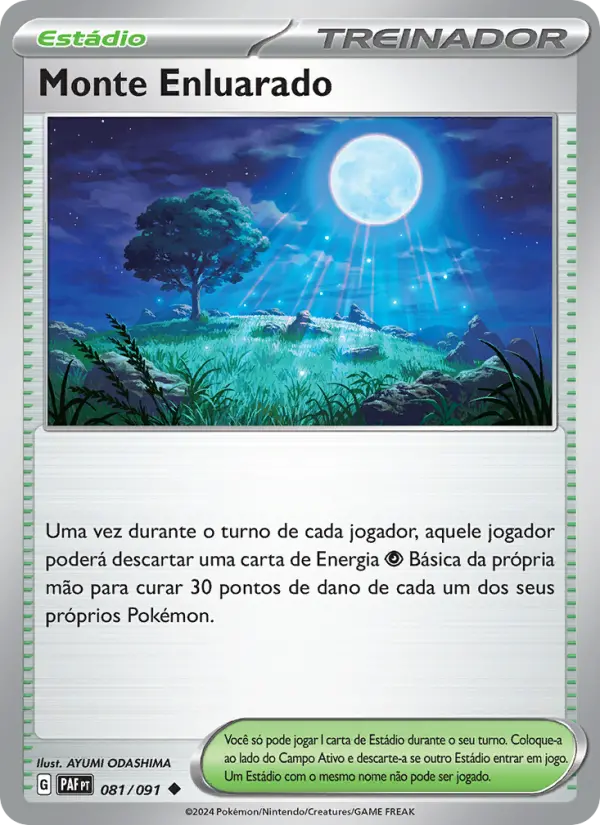 Carta Monte Enluarado, número 081/91 da coleção Destinos de Paldea