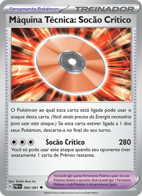 Carta Máquina Técnica: Socão Crítico, número 090/91 da coleção Destinos de Paldea