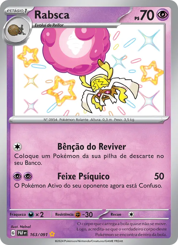 Carta Rabsca, número 163/91 da coleção Destinos de Paldea