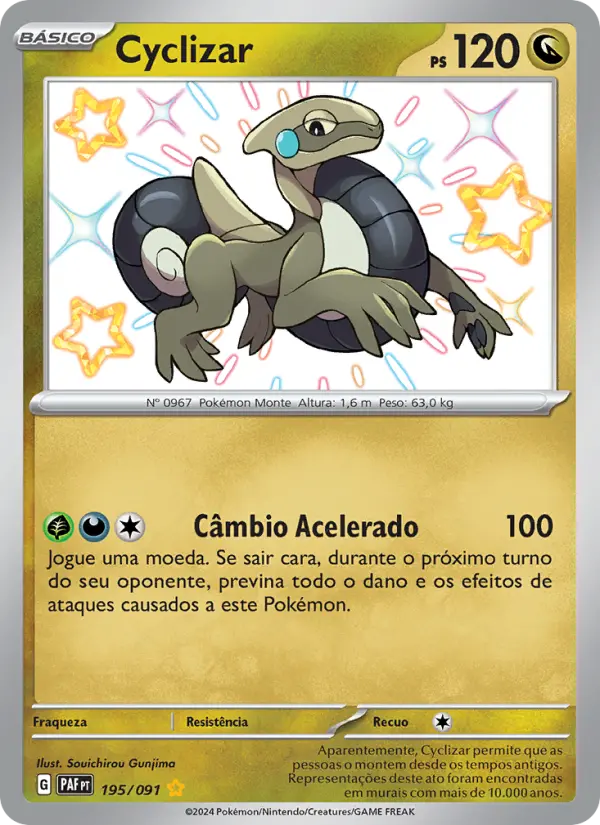 Carta Cyclizar, número 195/91 da coleção Destinos de Paldea