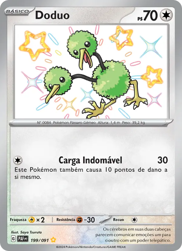 Carta Doduo, número 199/91 da coleção Destinos de Paldea