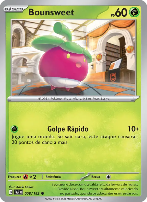 Carta Bounsweet, número 008/182 da coleção Fenda Paradoxal
