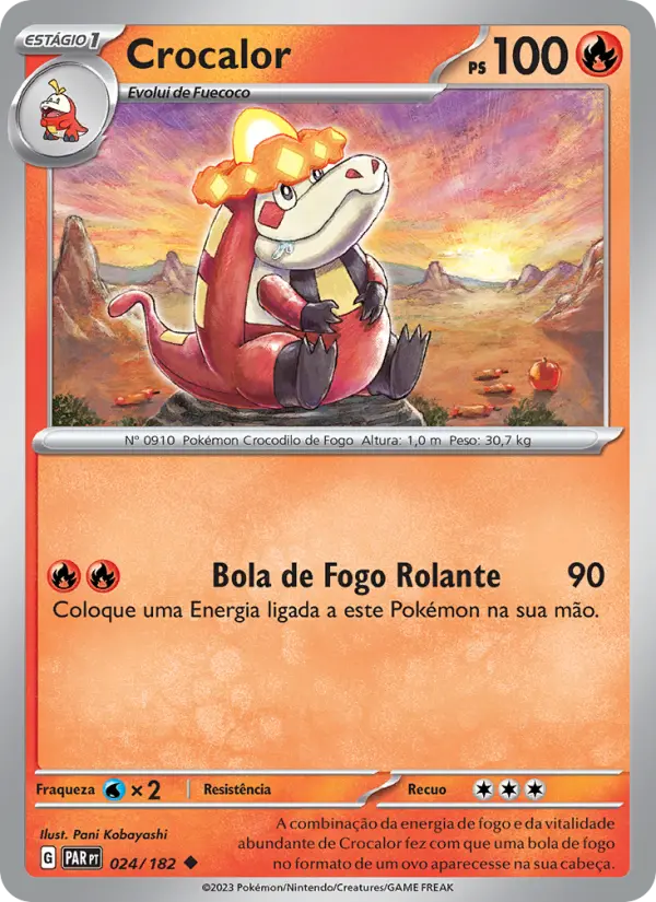 Carta Crocalor, número 024/182 da coleção Fenda Paradoxal