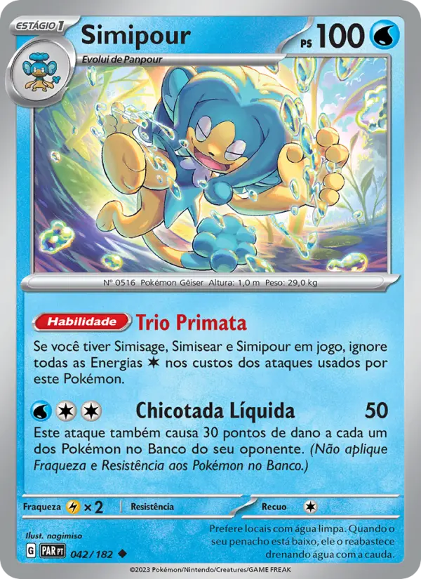 Carta Simipour, número 042/182 da coleção Fenda Paradoxal