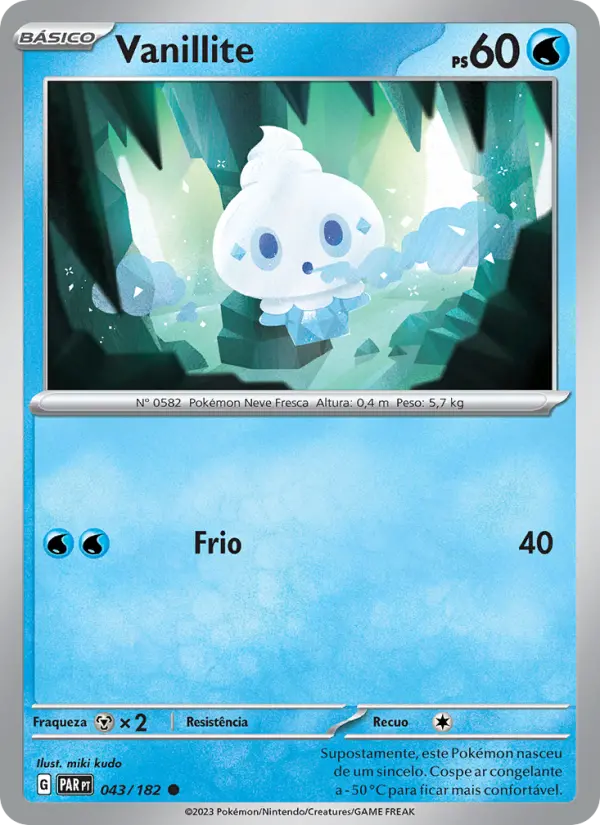 Carta Vanillite, número 043/182 da coleção Fenda Paradoxal