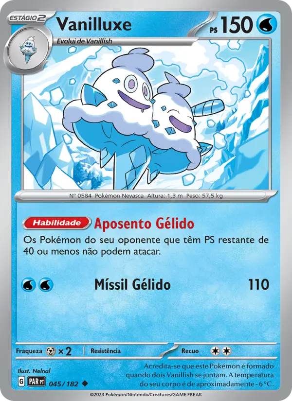 Carta Vanilluxe, número 045/182 da coleção Fenda Paradoxal