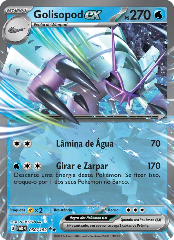 Carta Golisopod ex, número 050/182 da coleção Fenda Paradoxal