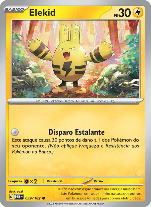 Carta Elekid, número 059/182 da coleção Fenda Paradoxal
