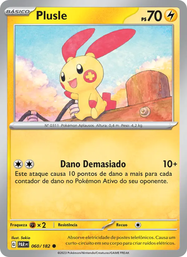 Carta Plusle, número 060/182 da coleção Fenda Paradoxal