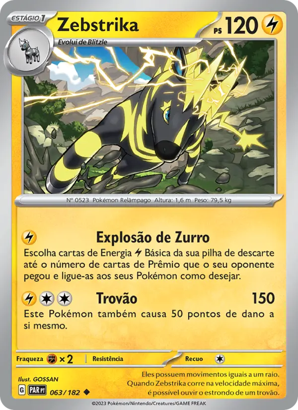 Carta Zebstrika, número 063/182 da coleção Fenda Paradoxal