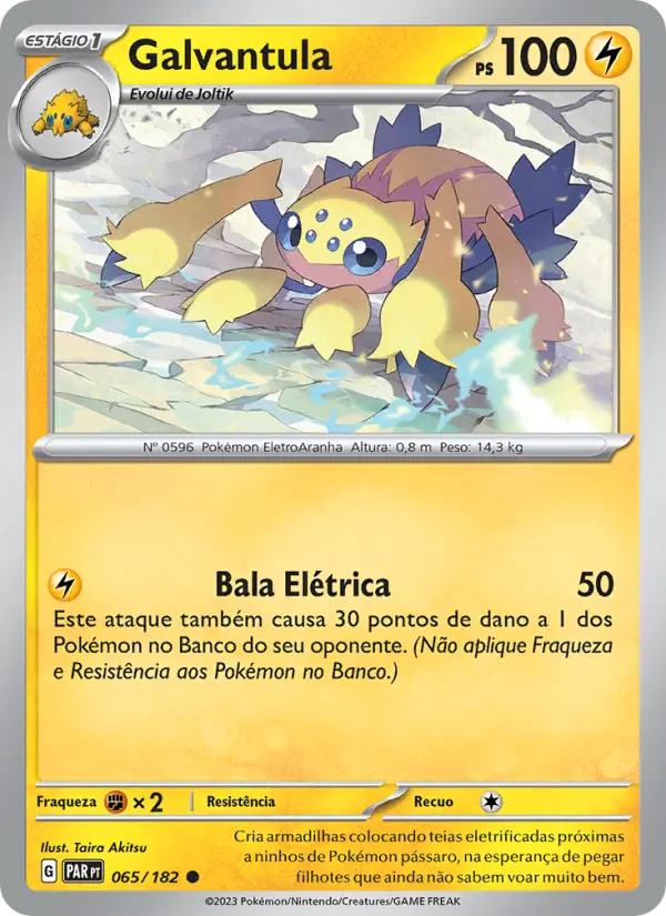 Carta Galvantula, número 065/182 da coleção Fenda Paradoxal