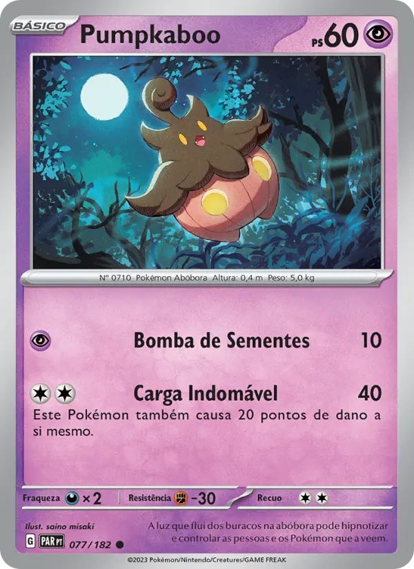 Carta Pumpkaboo, número 077/182 da coleção Fenda Paradoxal