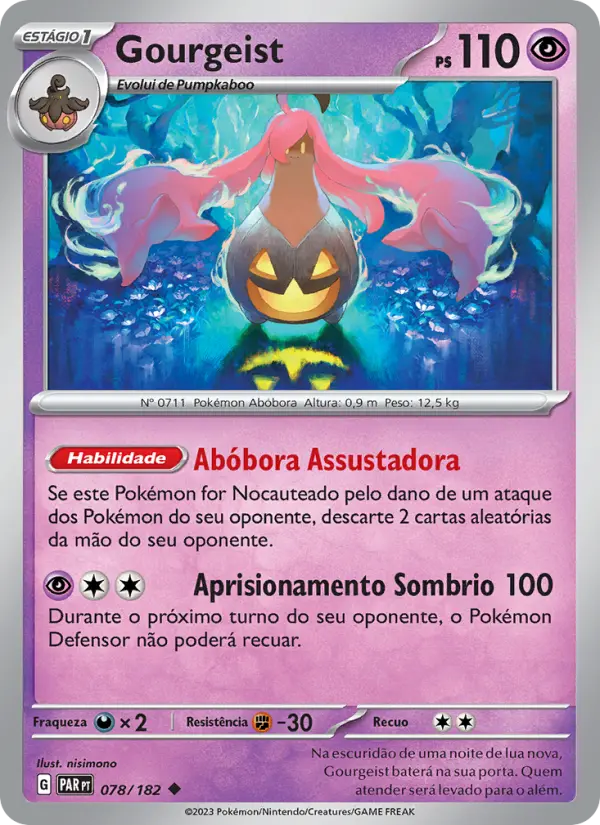 Carta Gourgeist, número 078/182 da coleção Fenda Paradoxal