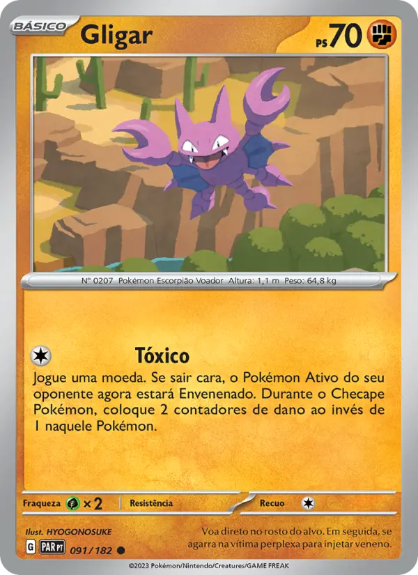 Carta Gligar, número 091/182 da coleção Fenda Paradoxal