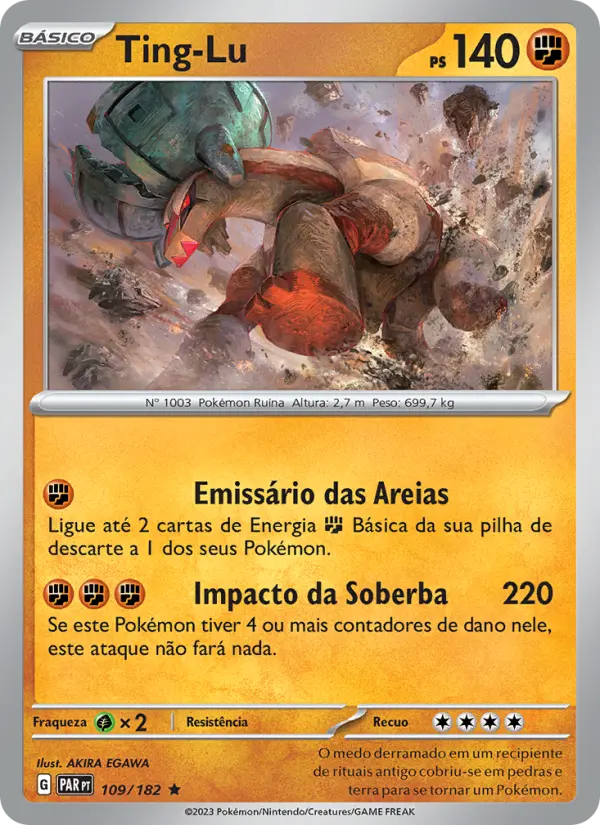 Carta Ting-Lu, número 109/182 da coleção Fenda Paradoxal