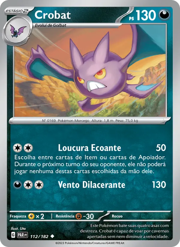 Carta Crobat, número 112/182 da coleção Fenda Paradoxal