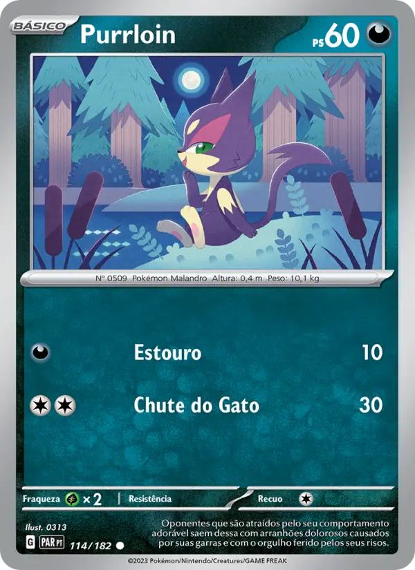 Carta Purrloin, número 114/182 da coleção Fenda Paradoxal