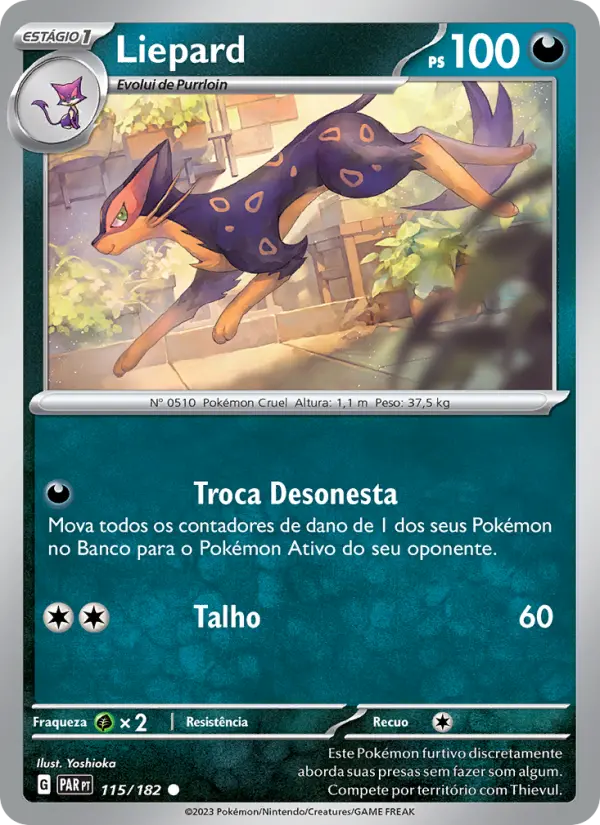 Carta Liepard, número 115/182 da coleção Fenda Paradoxal