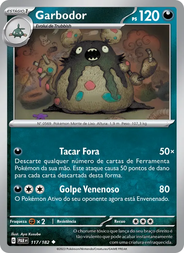 Carta Garbodor, número 117/182 da coleção Fenda Paradoxal
