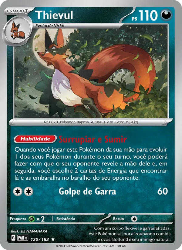 Carta Thievul, número 120/182 da coleção Fenda Paradoxal