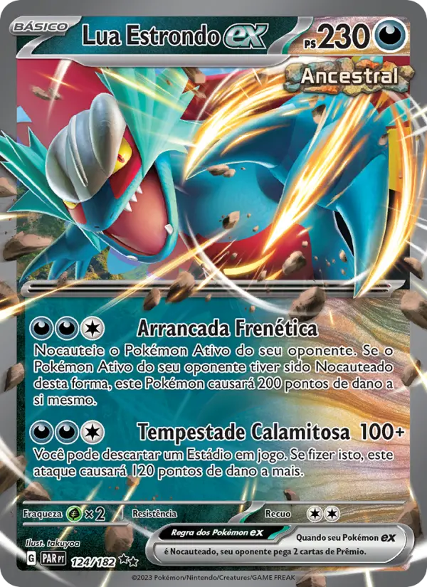 Carta Lua Estrondo ex, número 124/182 da coleção Fenda Paradoxal