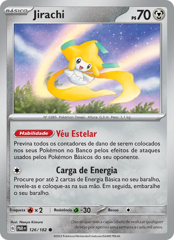 Carta Jirachi, número 126/182 da coleção Fenda Paradoxal