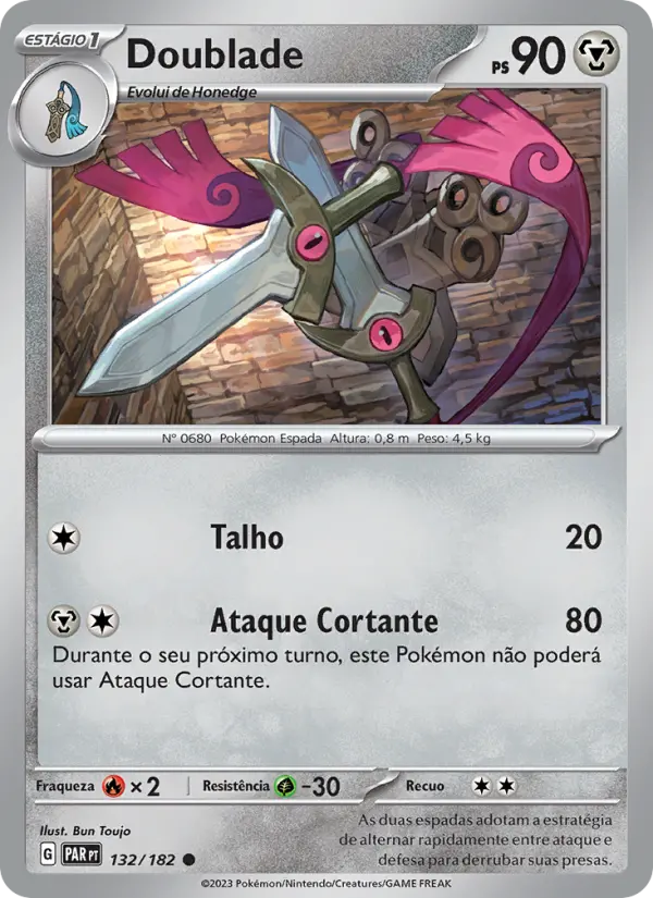 Carta Doublade, número 132/182 da coleção Fenda Paradoxal
