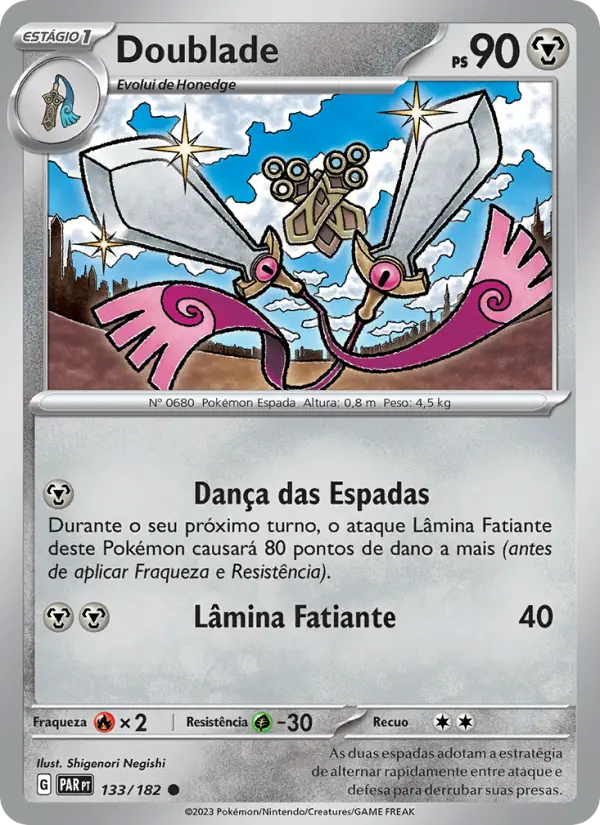 Carta Doublade, número 133/182 da coleção Fenda Paradoxal