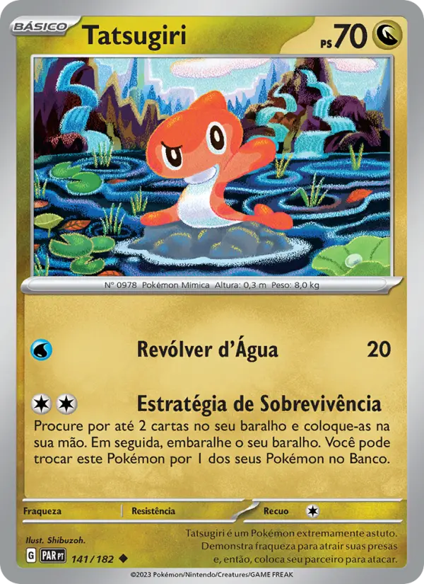 Carta Tatsugiri, número 141/182 da coleção Fenda Paradoxal