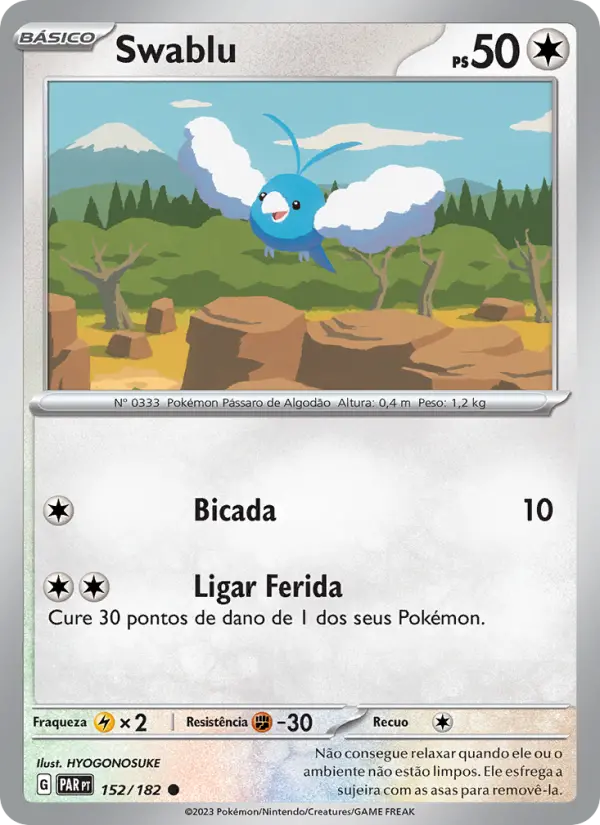 Carta Swablu, número 152/182 da coleção Fenda Paradoxal