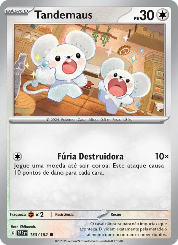 Carta Tandemaus, número 153/182 da coleção Fenda Paradoxal