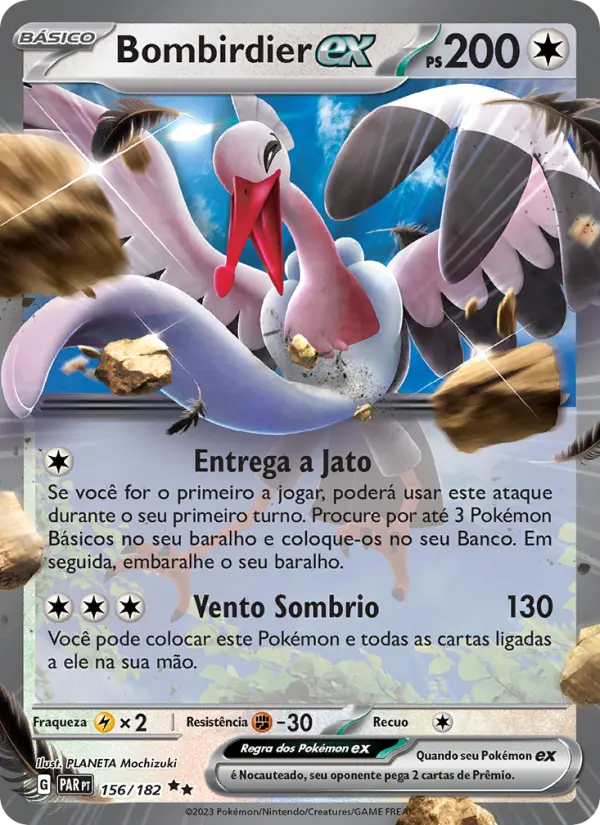Carta Bombirdier ex, número 156/182 da coleção Fenda Paradoxal
