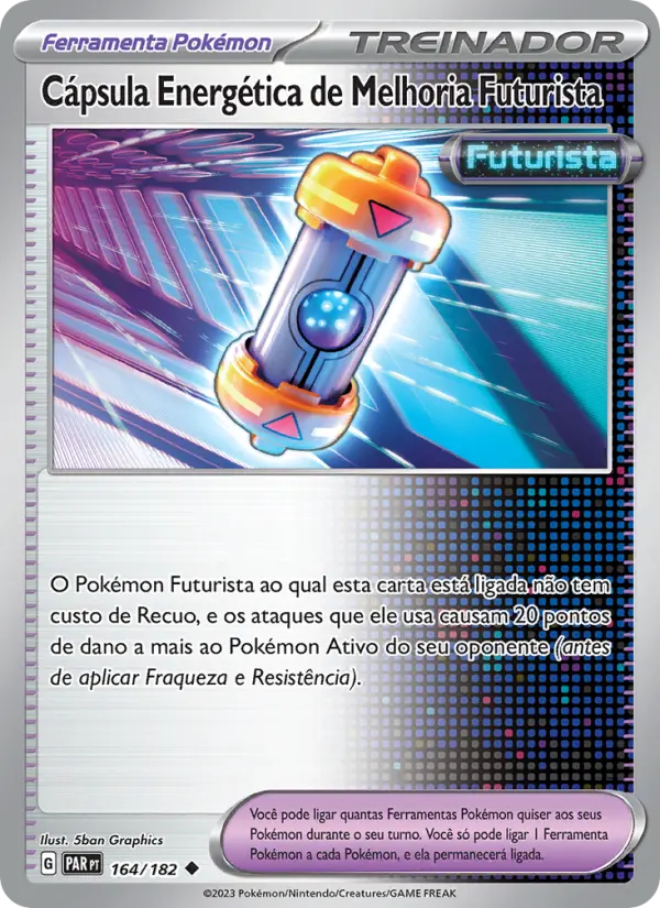 Carta Cápsula Energética de Melhoria Futurista, número 164/182 da coleção Fenda Paradoxal