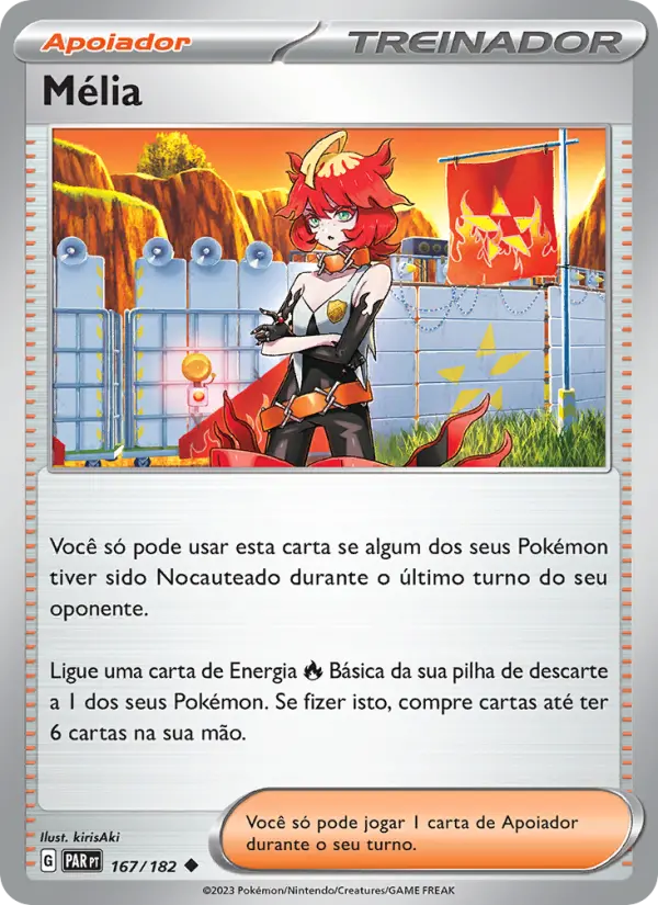 Carta Mélia, número 167/182 da coleção Fenda Paradoxal